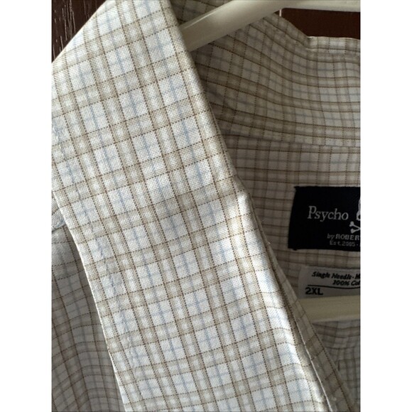 Psycho Bunny By Robert Godley Long Sleeve Plaid Button Down Shirt Size 2XL - Picture 7 of 11